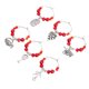 thumbnail image 1 of EeaseMX 6 anillos con dijes para copas de vino navideñas, regalos de fiesta (estilo variado), 1 of 7