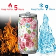 thumbnail image 4 of 12 Oz Coffee Travel Mug with Lid, Double Wall Vacuum Bright Floral Reusable Stainless Steel Water Bottle Leak Proof Insulated Hot Cold Coffee Cup Gift for Women(1pcs), 4 of 5