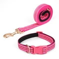 thumbnail image 4 of AtPet Soft Nylon Adjustable Reflective Dog Collars with Heavy Duty Metal D Ring,Pink, Medium, 4 of 4