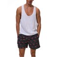 thumbnail image 6 of New Boys Mens Swimming Trunks Swim Shorts Board Shorts With Pockets Print Swimwear Beachwear Underwear Swimsuit Beach Pants Casual Quick Dry Bathing Suit Surfing Black Flamingo Print 3XL, 6 of 8