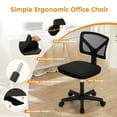 thumbnail image 6 of edx Computer Desk and Home Office Chair Set, 63 Inch Writing Table with Storage Bag & Armless Mesh Desk Chair For Home, Rustic Brown, 6 of 9