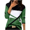 thumbnail image 2 of Azrian Women's Casual Geometry Printed T-shirt Long Sleeve Blouse Round Neck Casual Tops(Type-A-Green,M), 2 of 5