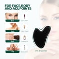 thumbnail image 3 of Gua Sha Facial Tool Guasha Board Natural Jade Stone for SPA Acupuncture Therapy Trigger Point Treatment, Relieve Muscle Tensions Reduce Puffiness (Black), 3 of 6