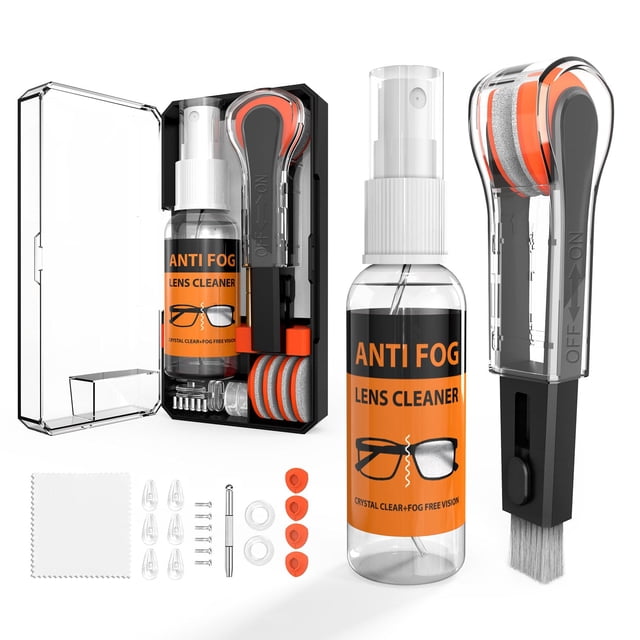 Kit limpiador de gafas Maxsure 8 en 1 con spray antivaho las 24 horas