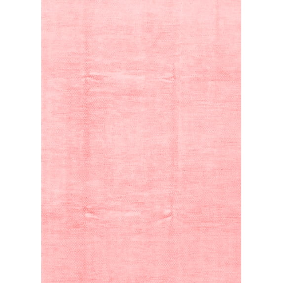 Ahgly Company Machine Washable Indoor Rectangle Solid Red Modern Area Rugs, 7' x 9'