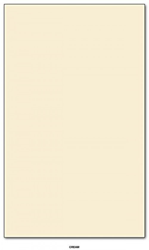 Cream - Colored Card / Cover Stock 67lb. Size 8.5 X 14 Legal / Menu Size 100 Per Pack