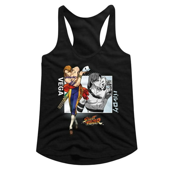 Street Fighter Vega Black Women's Slim Fit Racerback Tank Top