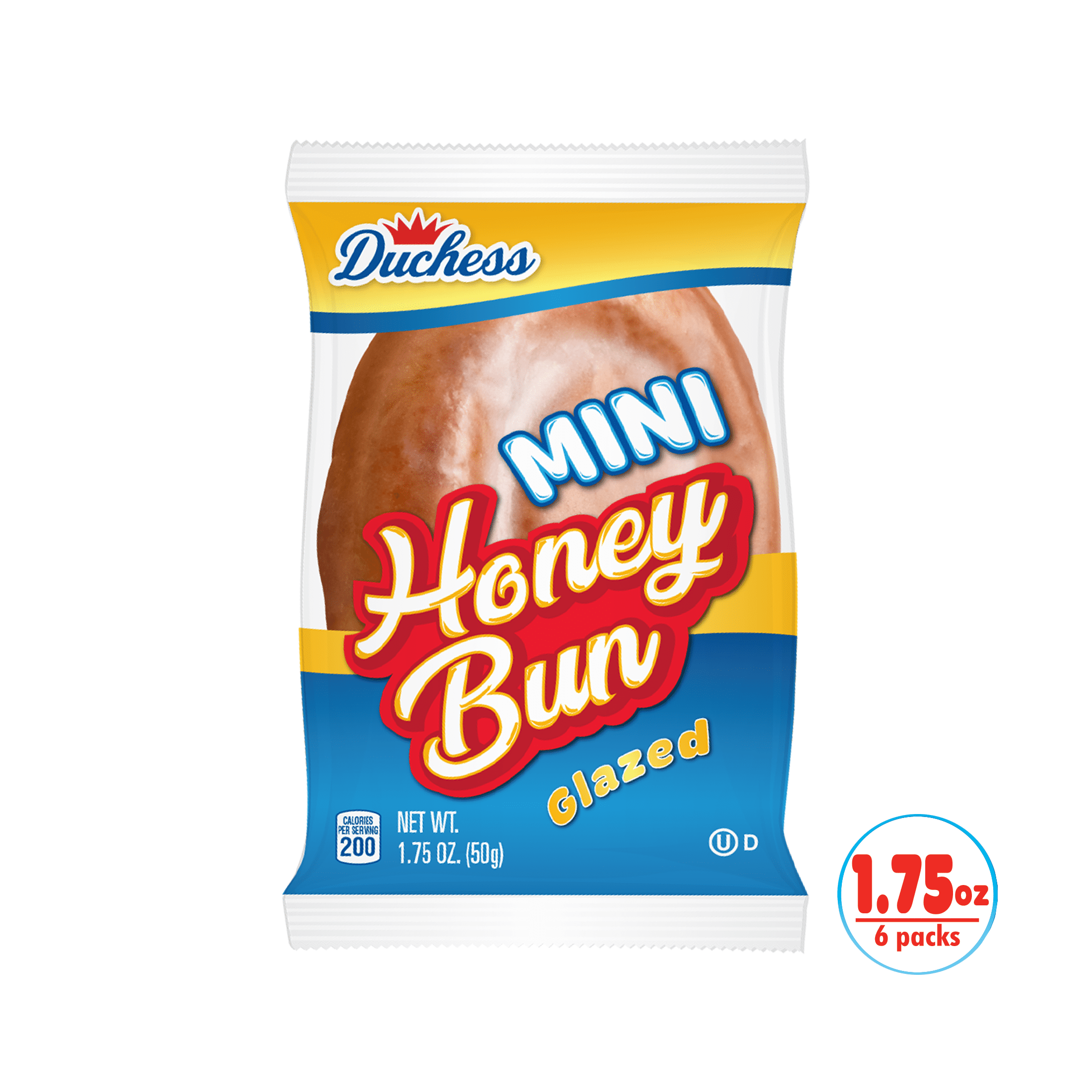(3 pack) Duchess 10.5oz 6 pack Glazed Honey Bun
