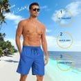 thumbnail image 3 of 3 Pack Men's Swim Trunks Shorts with Mesh Lining Quick Dry Breathable Pockets for Summer Beach, 3 of 10