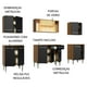 thumbnail image 4 of Cocina Integral 233cm Marrón/Negro Emilly Fire Madesa 03, 4 of 5