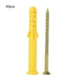 thumbnail image 2 of Juego de tapones de anclaje de pared para tubo de expansión de plástico, 50 Uds., con tornillo autorroscante, 2 of 8