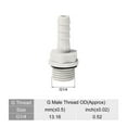 thumbnail image 5 of Uxcell Hose Barb Fitting 7mm Barbed G1/4 Male Thread, 8 Pack Pipe Connector, Grey, 5 of 6