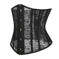 thumbnail image 3 of Boned Corsets, Front Closure Corset Tops for Women Renaissance Bustiers Tops Floral Lace Mech Corset Lingerie Women’s Bodyshaper Waist Trainer Overbust Corsets Black, 3 of 8