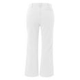 thumbnail image 5 of shqvo Women's Jeans High Waisted Stretchy Straight Leg Jeans Buttoned Loose Wide Leg Denim Pants with Pocket White M, 5 of 5