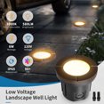 thumbnail image 3 of MW LIGHTING 12-PACK  landscape well lights, 6W 580LM,3000K well lights landscape Led in ground，IP65 Waterproof landscape well lights,CRI90+，oil-rubbed bronze, ETL Certified, 3 of 7