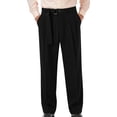 thumbnail image 4 of asjyhkr Mens Dress Pants Business Casual Dailywear Loose Fitting Stretchy Lightweight Comfy Golf Trousers with Pockets(Medium,Black), 4 of 6