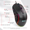 thumbnail image 2 of Game Mouse Wired 10 Buttons Gaming RGB Gaming Mouse; Colorful Mouse Adjustable RGB Computer Accessory with Colorful Light, 2 of 10