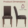 thumbnail image 4 of LAZY BUDDY Dining Chairs Set of 4, Modern Upholstered Chairs with Nailhead Trim, High Back & Wood Legs, for Indoor Kitchen, Dining Room, 4 of 13