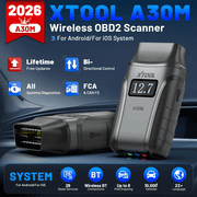 XTOOL A30M v2.0 Wireless OBD2 Scanner Bluetooth Bidirectional Scan Tool Engine Code Reader 26 Resets Crank Sensor Relearn Free Updates