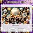thumbnail image 2 of Gold Disco Ball Happy New Year Banner Vintage Clock New Year Display Colorful Balloons Sparkling Fireworks Festive Backdrop for New Year Party Home Gathering Bar Decoration, 2 of 9