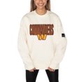 thumbnail image 2 of Women's Gameday Couture  Cream Washington Commanders Premium Fleece Oversized Drop Shoulder Pullover Sweatshirt, 2 of 5