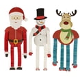 thumbnail image 4 of Gibobby Decoraciones navideñas Hombre de papel Colgante Diseño de escena Decoración de Ventana Santa Colgante Vestir(B), 4 of 5