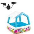 thumbnail image 1 of Intex 120V Electric Air Pump & Intex Inflatable Ocean Scene Sun Shade Kids Pool, 1 of 10