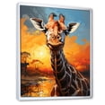 thumbnail image 2 of Designart "Creature Amber Giraffe Drops" Animals Floater Framed Canvas Art Print, 2 of 7
