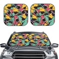 thumbnail image 2 of Haiem Angry Shark Pattern Windshield Sun Shade: Universal Foldable 2-Piece Car Front Window Sunshade - Blocks Uv Rays, And Reduces Heat,Essential Car Accessory Large, 2 of 7