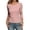 Pink, variant on EDFBUYKRS Long Sleeve Shirts for Women Blouse Casual Puff Sleeve Crewneck Fall Shirt Tunic Tops L