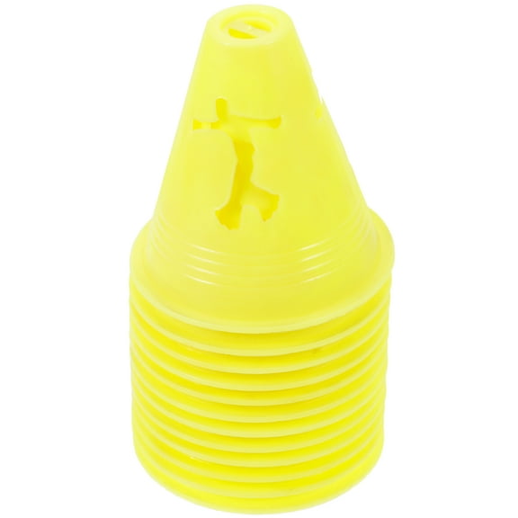 STRANDCHIC 12Pcs Yellow Training Cones with Flat Bottom for Stability Perfect for Skating and Cycling