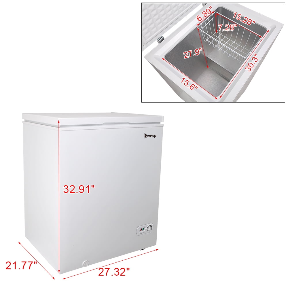 143L/5.0 CU.FT Single Door Upright Refrigerator Freezer, Portable Mini Refrigerator for Home Office