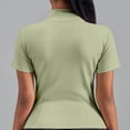 thumbnail image 5 of Ruimatai Women's Zip Up Stand Collar Short Sleeve Fitted Workout Tops for Women Yoga Athletic Wear, 5 of 5