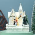 thumbnail image 2 of Christmas Santa Claus Snow House Tiny Scene Sets Luminous LED Light Up  Tree Shop Village Decorations Figurines Gift, 2 of 3