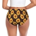 thumbnail image 3 of Womens Underwear Chocolate Plaid Sunflower A Cuteness No Show Seamless Underwear for Women, Soft Stretch Women's Panties, Hipster Ladies Panties Bikini Underwear Briefs, 3 of 6