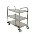 thumbnail image 3 of INTBUYING Chariot Utilitaire de Service pour Cuisine et Restaurant à 3 Tablettes, Diable, Acier Inoxydable, 3 of 11