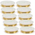 thumbnail image 1 of OULII 9 Rolls Golden Copper Jewelry for Diy Making Bead Threading Wire Weaving Indoor Use, 1 of 8