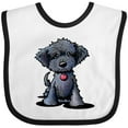 thumbnail image 3 of Inktastic Black Doodle Puppy Boys or Girls Baby Bib, 3 of 4