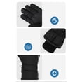 thumbnail image 4 of Men Women Winter Ski Gloves for Men Women Touchscreen Compatible Thermal Lined Thick Cold Weather Outdoor Protection Black, 4 of 4