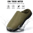 thumbnail image 3 of BERANMEY Slip On Waterproof Mens Slippers Closed Toe Slippers for Mens Warm Fuzzy Comfy House Shoes Non-slip Sole Indoor/Outdoor Fluffy Wide Winter Slippers, 3 of 9