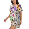 thumbnail image 2 of Lsque Dog Doing Yoga Women's Short-Sleeved Pajama Set - 2 Piece Soft and Lightweight Sleepwear Set-Medium, 2 of 9