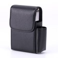 thumbnail image 1 of L Blue Funda protectora unisex de cuero Pu para caja de cigarrillos con funda para encendedor, 1 of 5