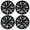 Black, variant on Fogcroll Automotive Hub Caps Wheel Cover Hubcap,19 Inches Modified Wheel Cover Replacement Easy Installation for Tesla Model Y 4PCS/Set