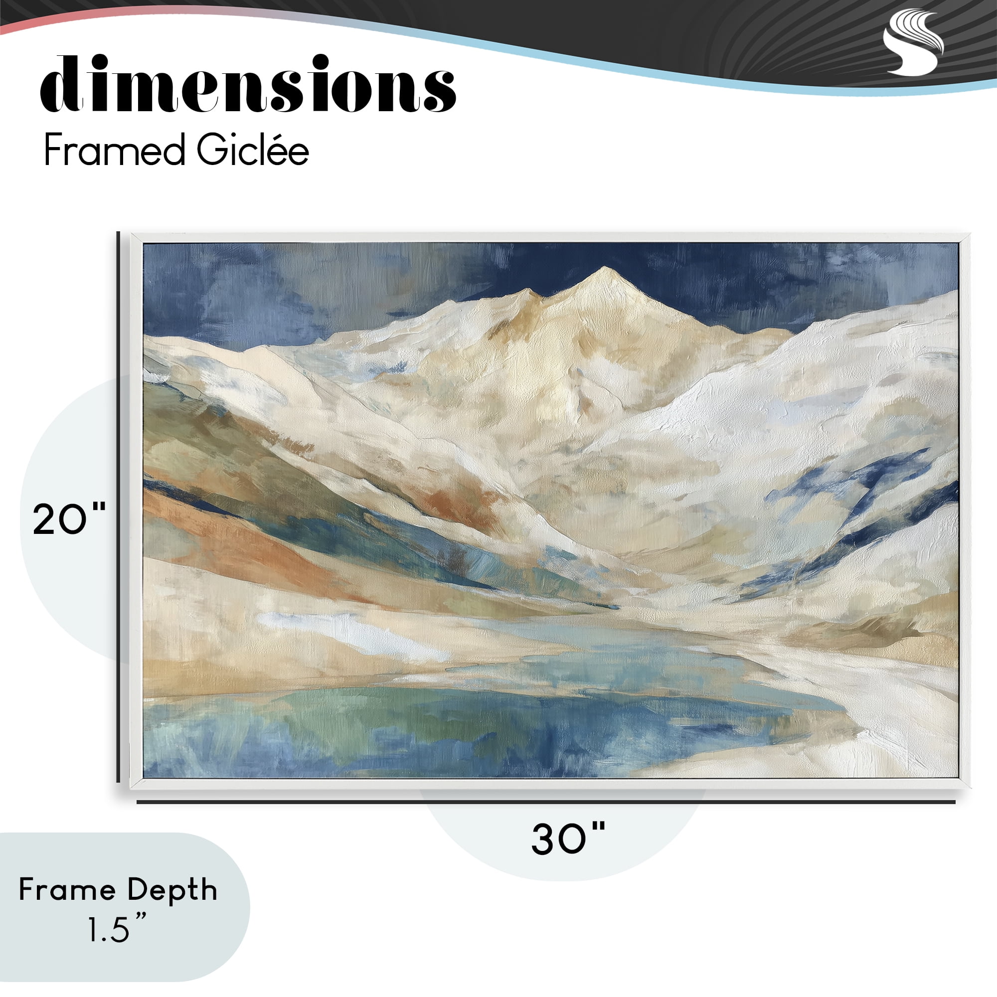 Stupell Industries Glacial Valley in Alaska Range White Framed Giclee Art, design by Chromatic Storm Studio