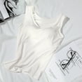 Women's Tank Top with Built in Bra Sleeveless Wide Shoulder Strap