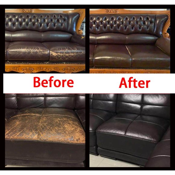 pitrice Leather Color Restorer Dye Renew Paste Leather Repair for Sofa Couches Bag Black