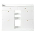 thumbnail image 6 of 2 Drawers Shoe Cabinet with Top Baffle Particle Board, White/128*25*107cm, 6 of 14