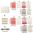 thumbnail image 4 of fastboy 24 Pieces Christmas Linen Bags Clips Set Reusable Drawstring Candy Pouch Pocket with Stickers Tags Labels Rope, Type 2, 4 of 6