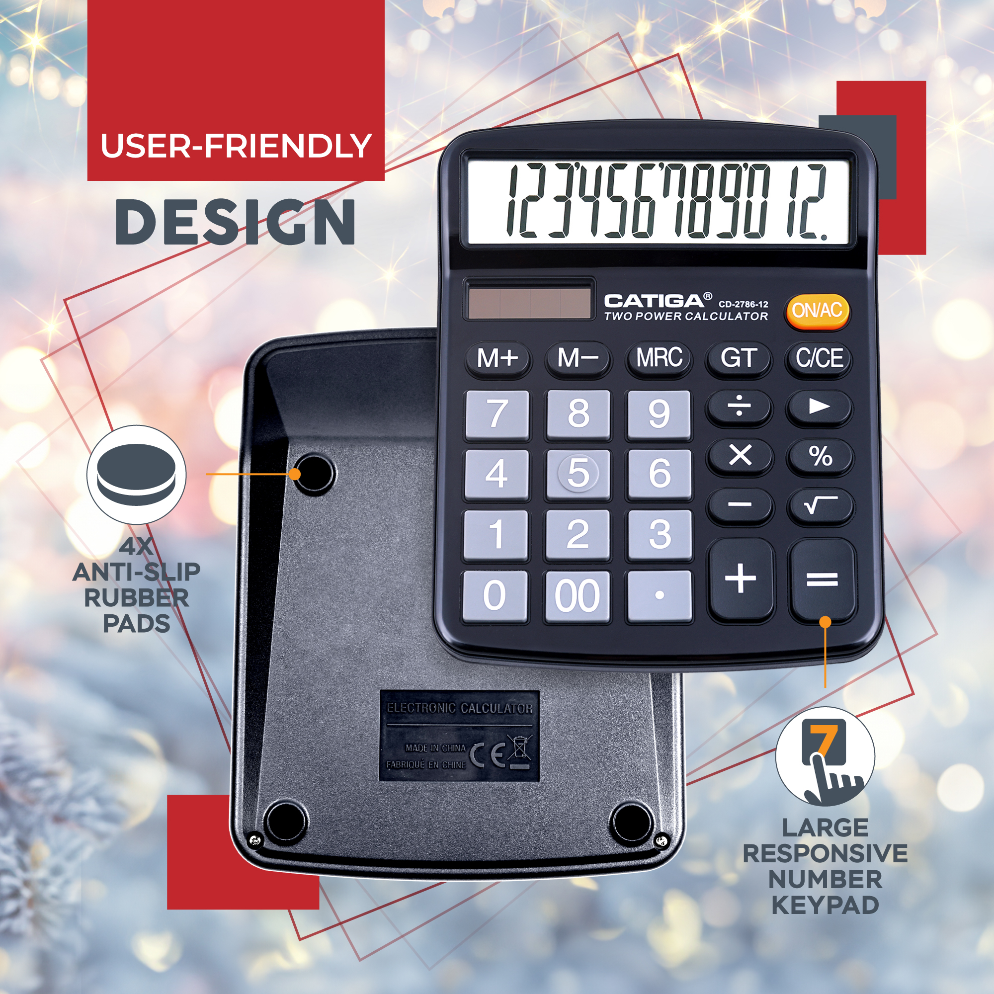 Tovo 12-Digit Desktop Calculator with Large LCD Display photo 6