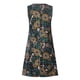thumbnail image 5 of Moda mujer sin mangas Rounk cuello verano cómodo estampado bolsillos Casual suelta tanque vestido Fridja  qr2751, 5 of 8